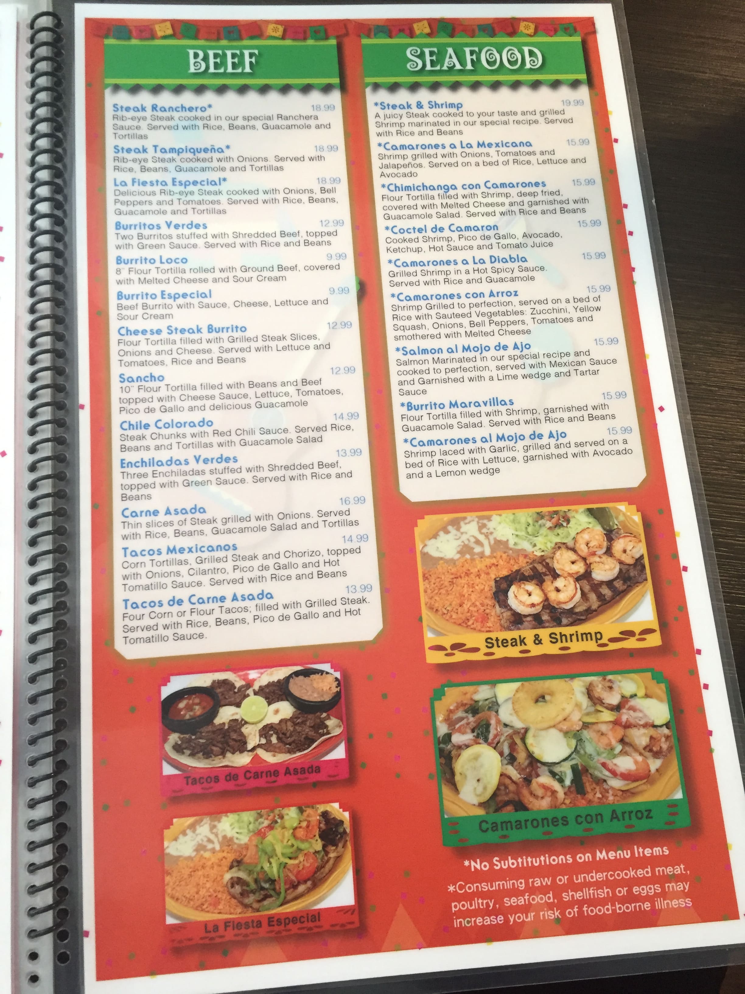 menu-la-fiesta-mexican-restaurant